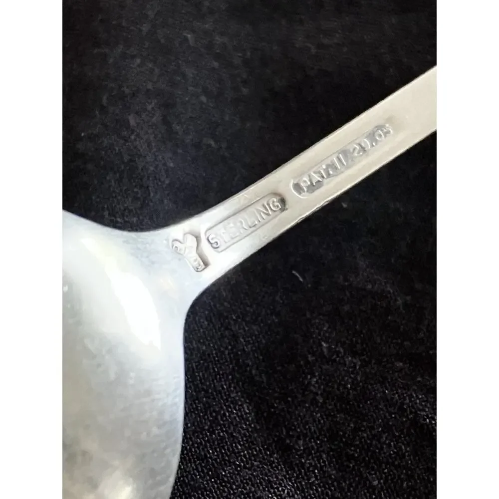 Sterling Silver Teaspoons Mixed Lot Of 3 Souvenir, Norway, Monogram 48 Grams - Picture 10 of 10